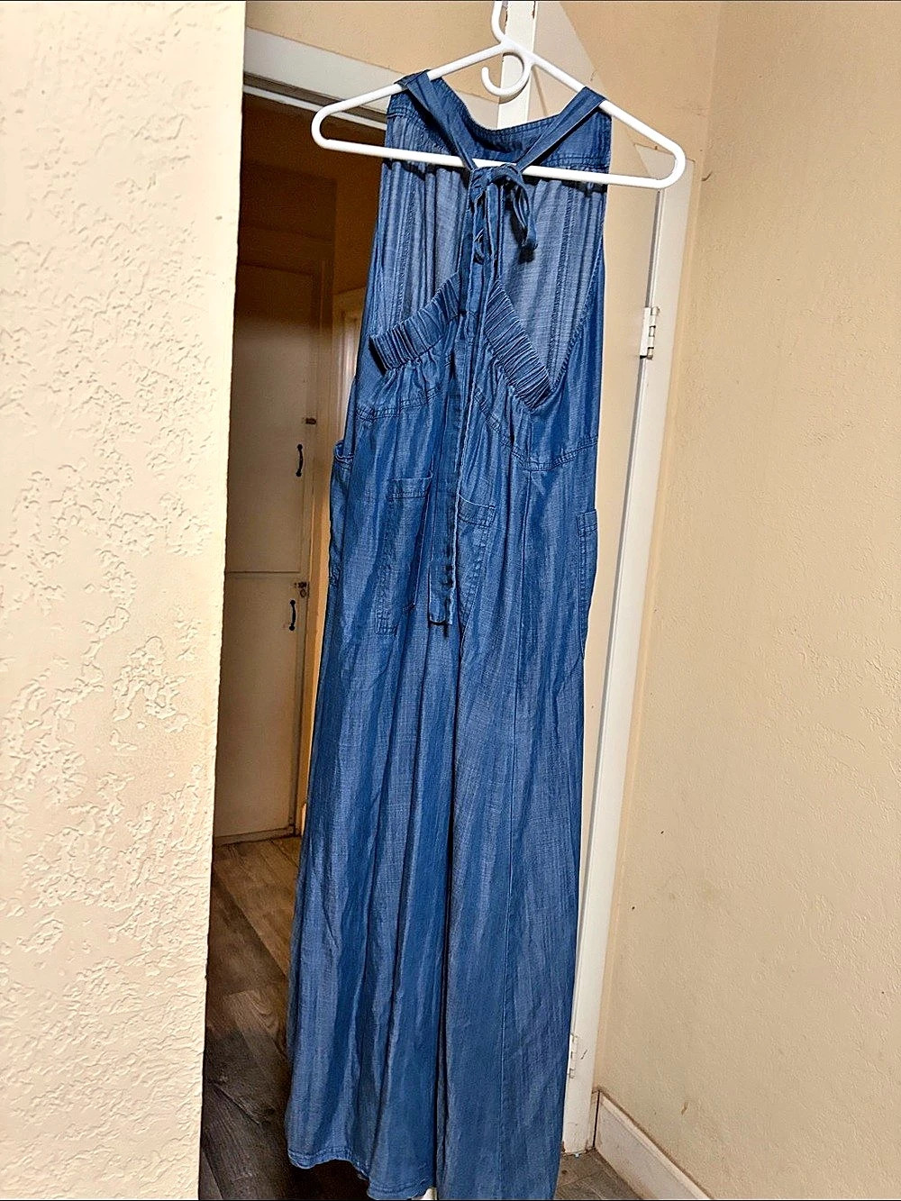 Natural Life Blue Wide-Leg Jumpsuit Size XL Like New